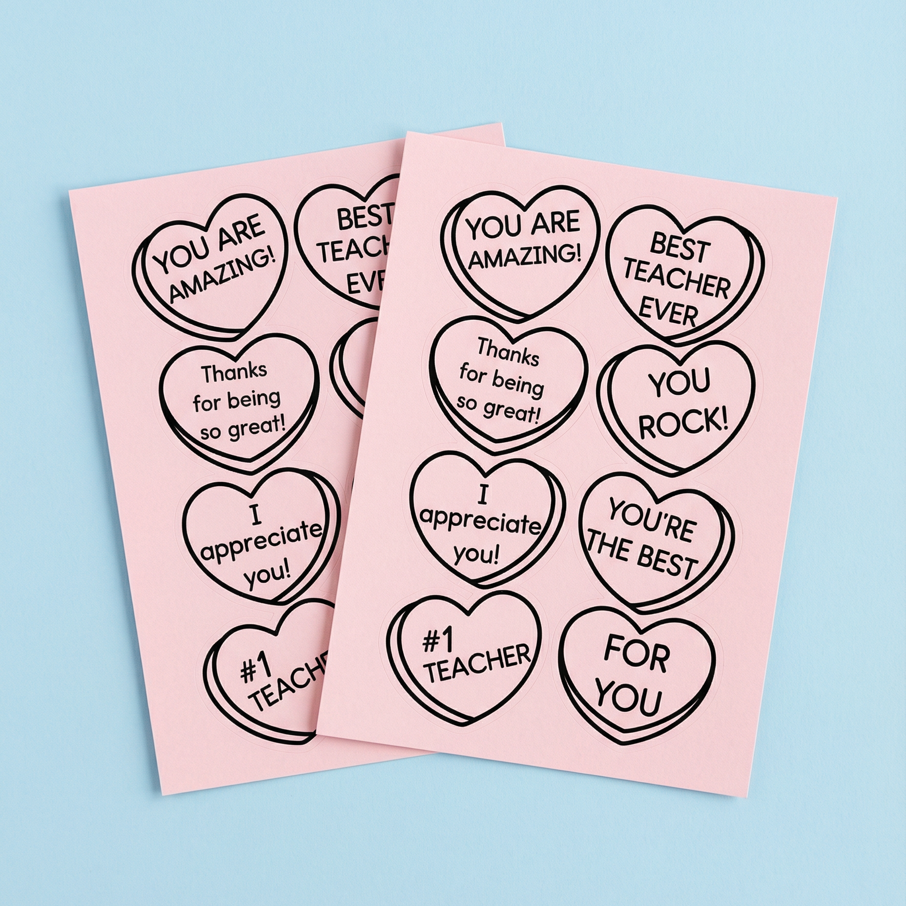 A simple and thoughtful Valentine’s Day appreciation activity perfect for students to create for teachers, staff, classmates, or family members. These printable heart messages feature positive phrases such as “You Are Amazing,” “Best Teacher Ever,” and “I Appreciate You,” making them ideal for kindness activities, friendship celebrations, classroom rewards, and Valentine’s Day crafts. Students can colour, cut out, and gift the hearts as cards, tags, or decorations while practising fine motor skills 