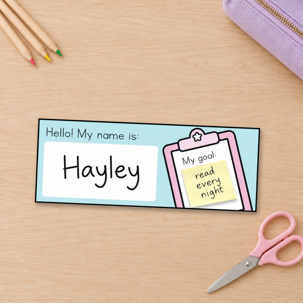 Editable Desk Plates (7 designs) | Gentle Classroom Decor