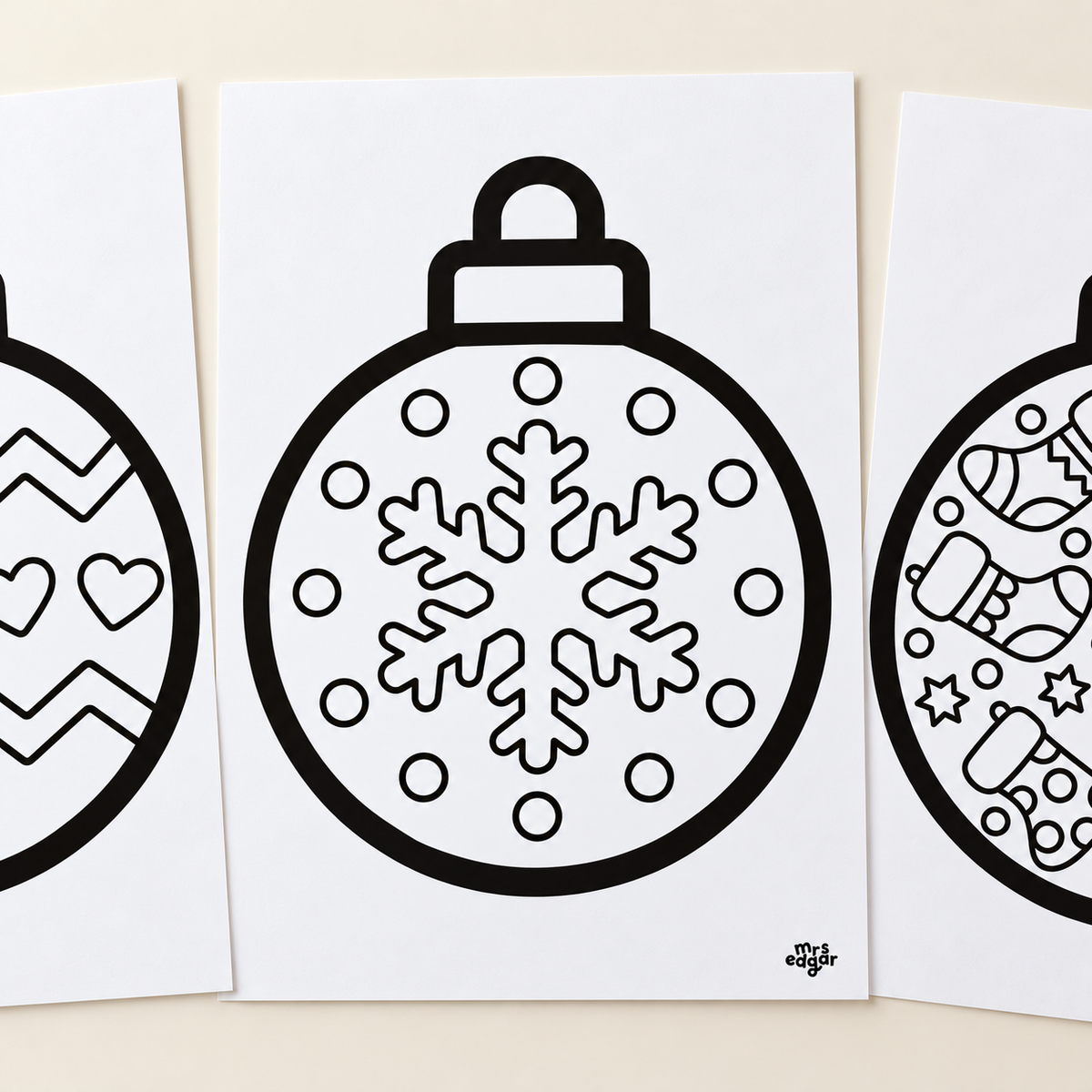 Christmas Bauble Craft | Complete Pack (18 designs + 3D ornaments)