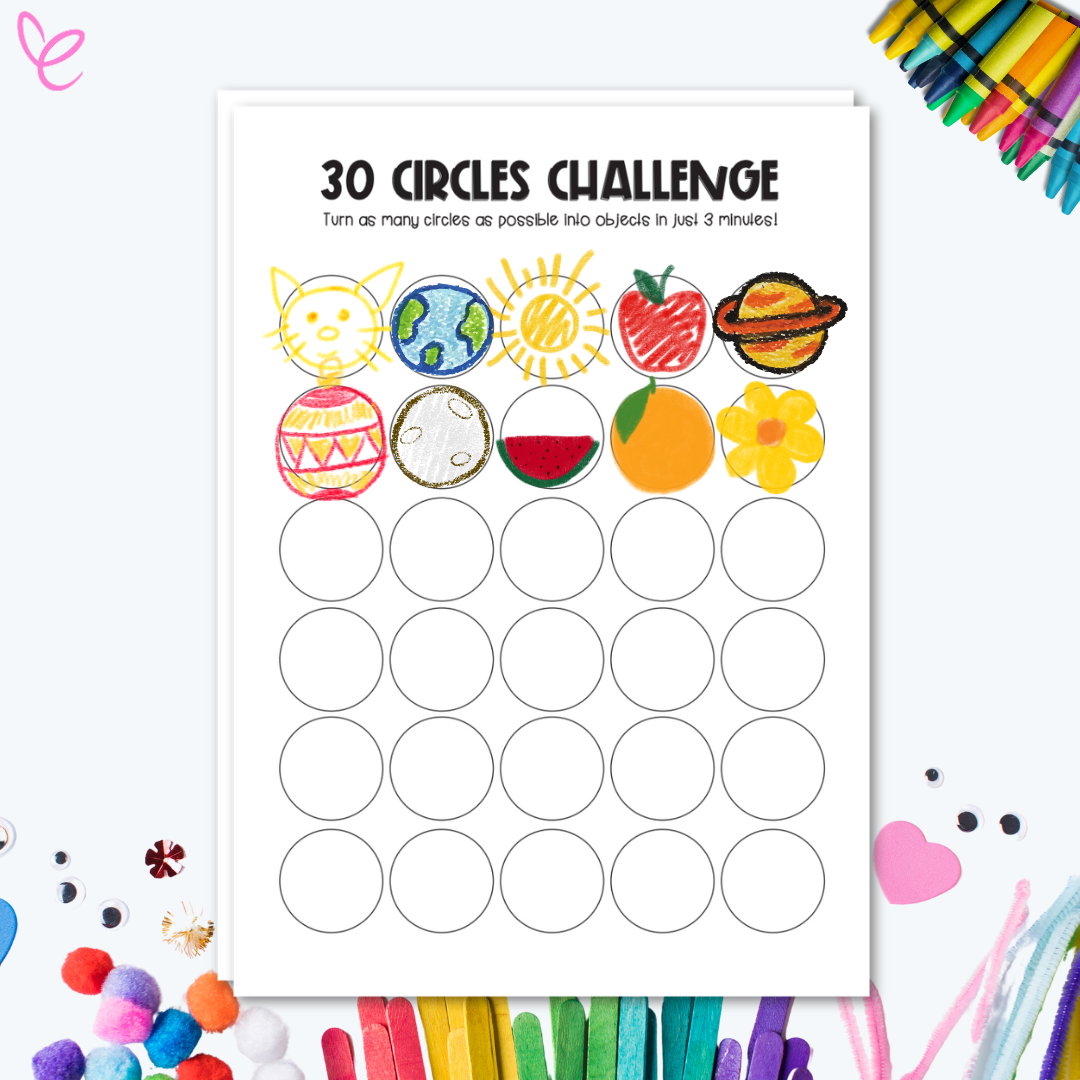 30 Circles Creative Thinking Challenge Mrs Edgar