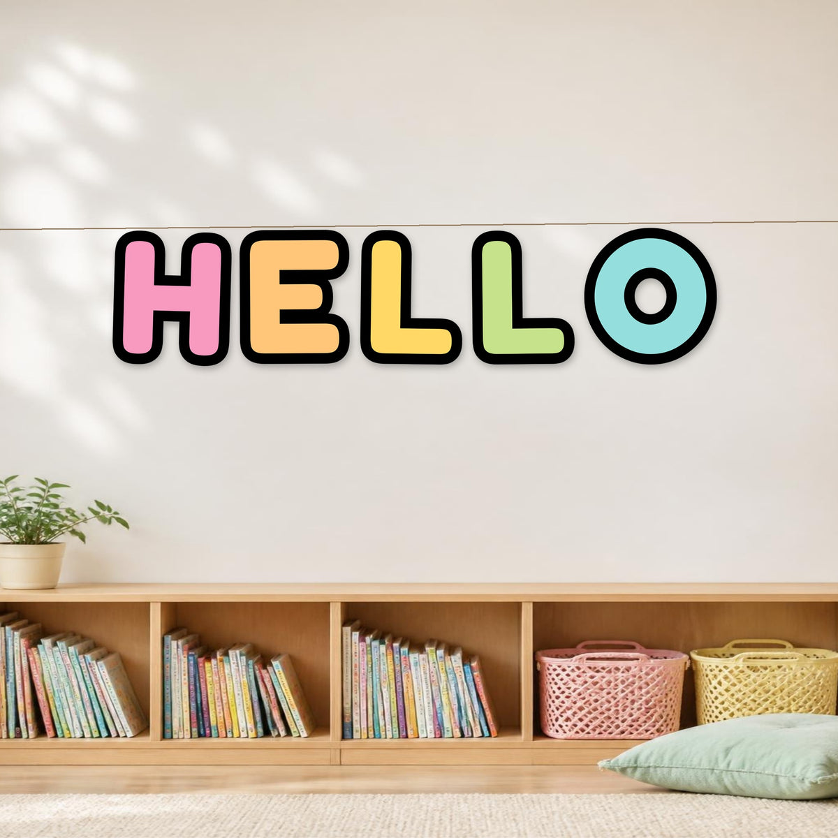 Cover image of the printable display letters, Bright colours
