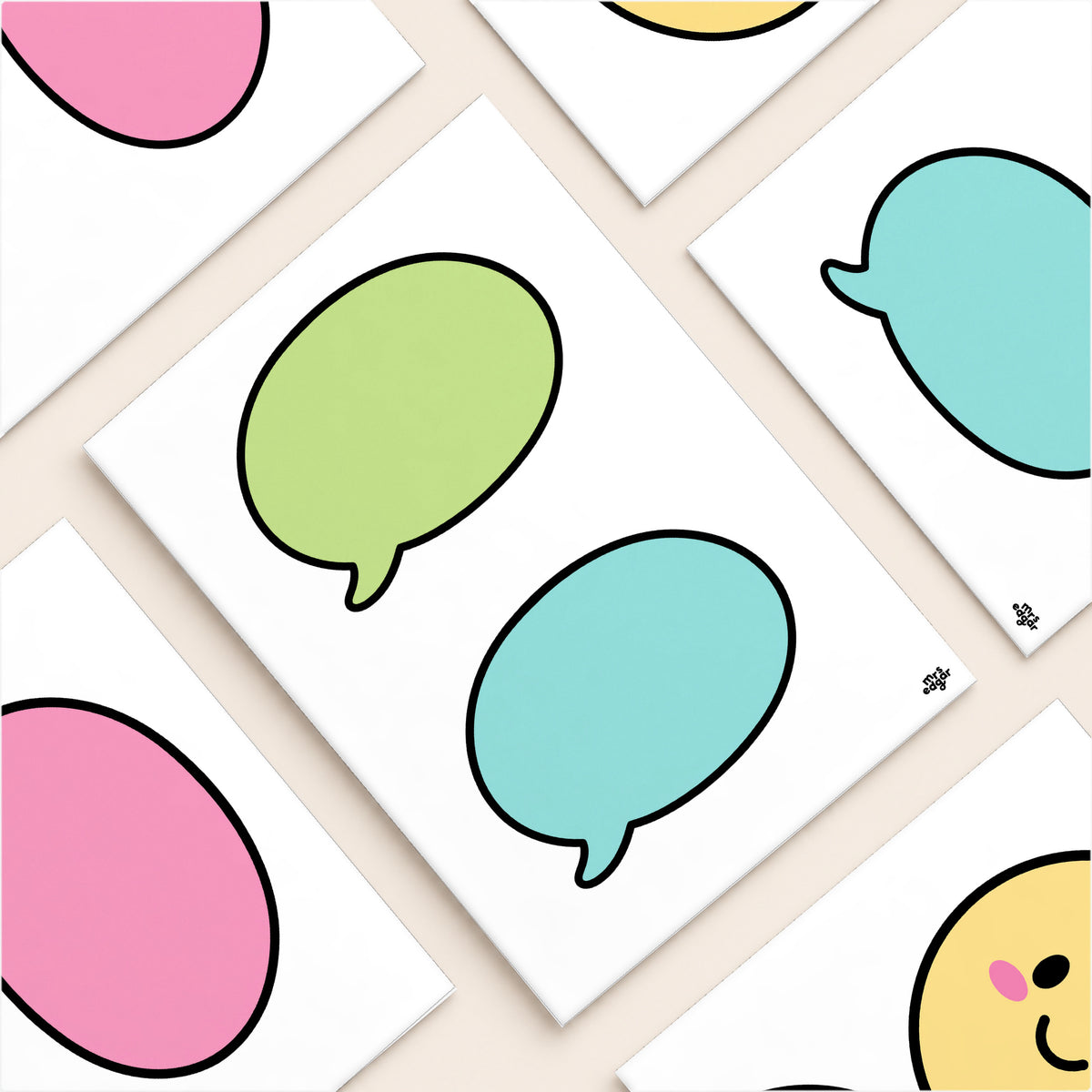 Printable pages of the door display, Bright colours