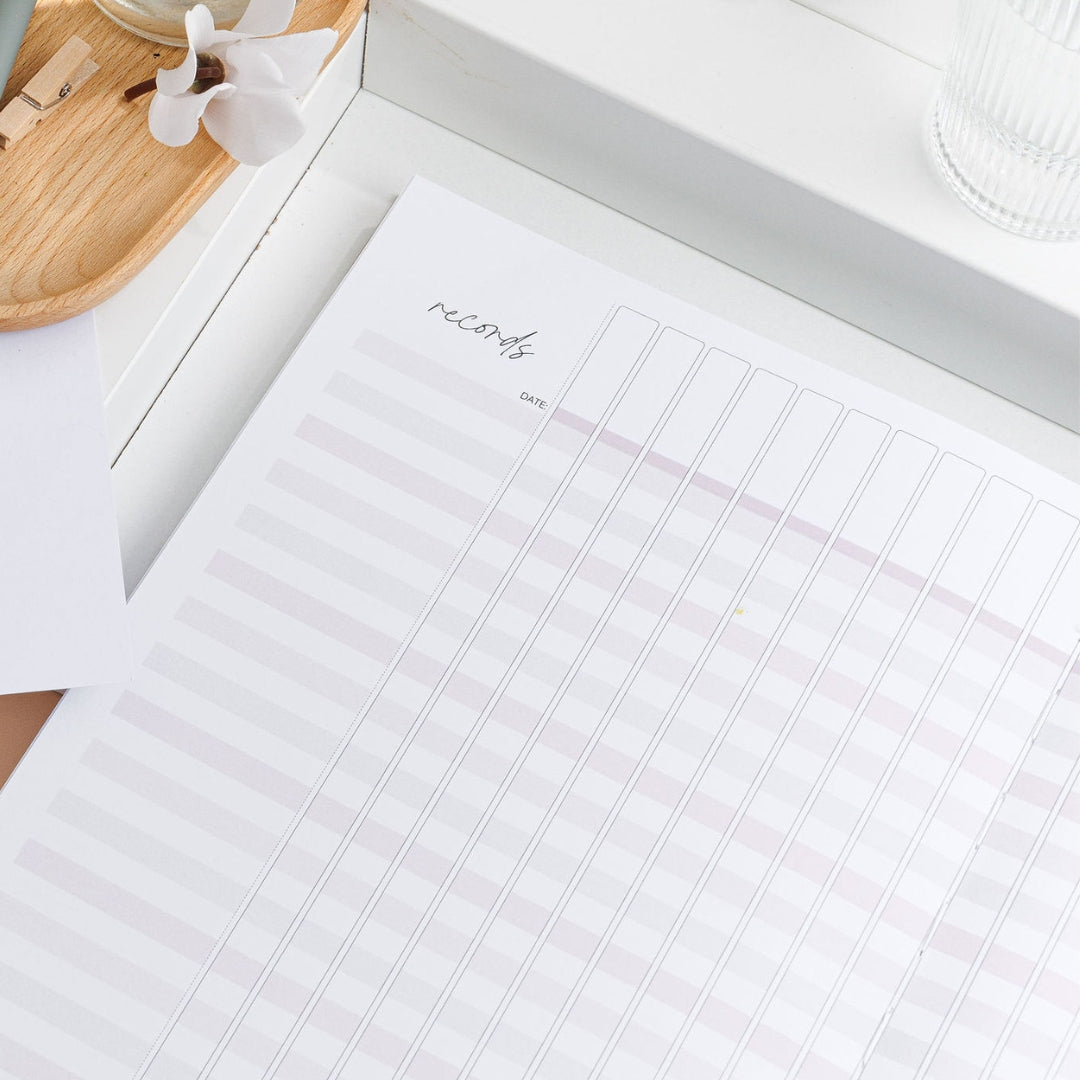 Internal view of the neutral assessment  journal, demonstrating its elegant design. 