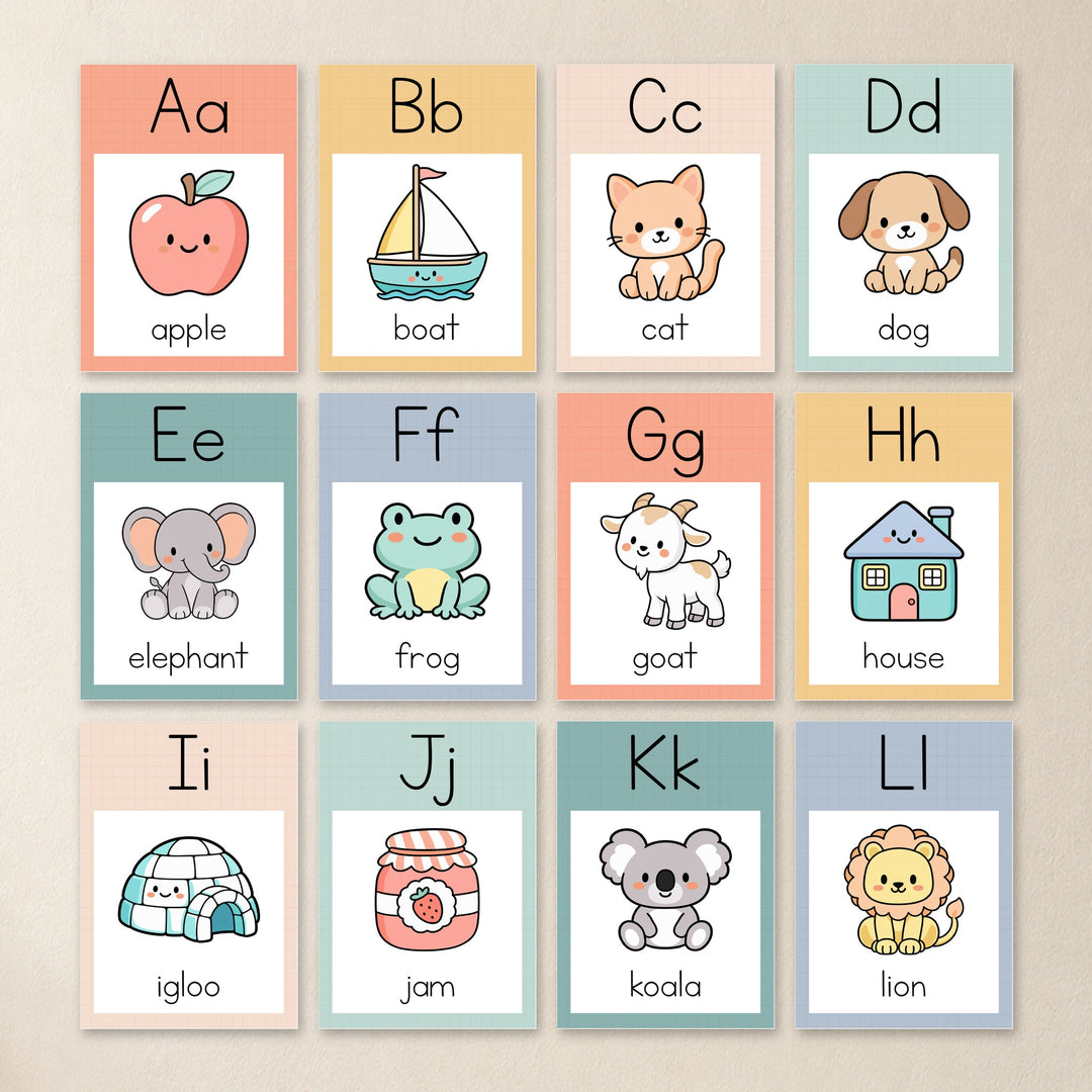 Alphabet Posters & Flashcards | Coastal Classroom Decor | Mrs Edgar