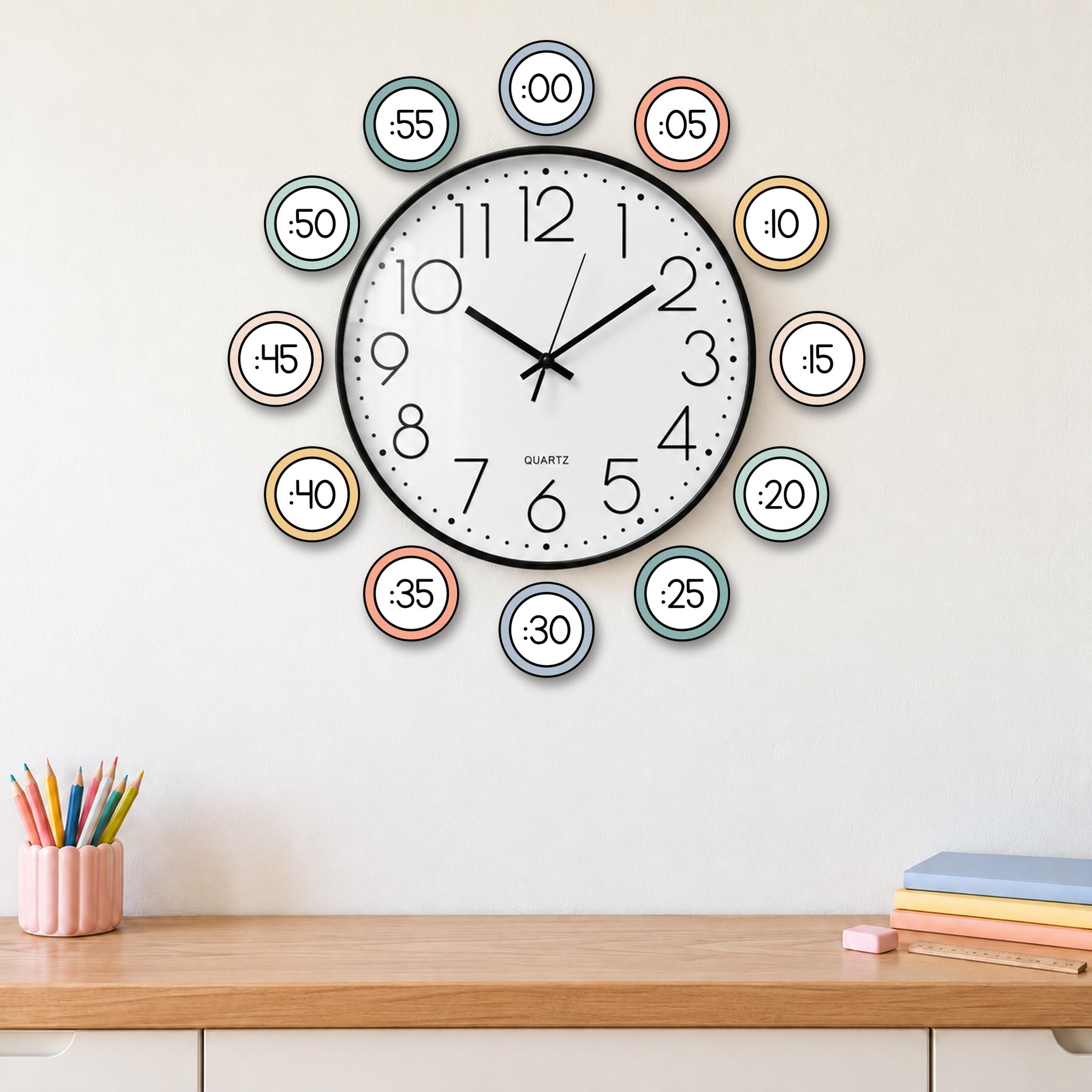 Printable Clock Numbers for the Classroom | Coastal Classroom Decor ...