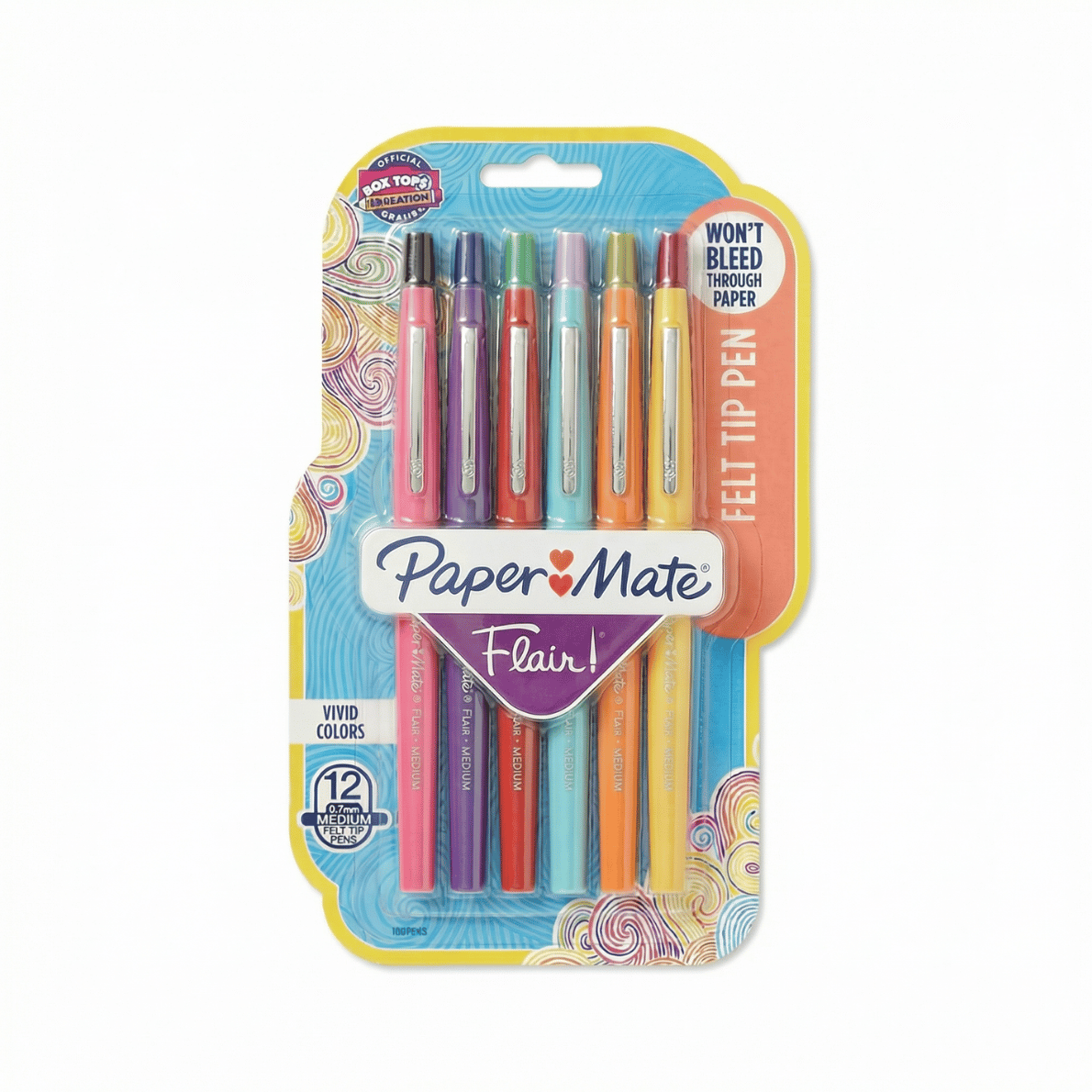 Teacher felt tip pens 12 pack Paper Mate Flair, vivid colour teacher pens for classroom marking, planning and everyday use