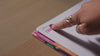 Brights teacher planner planning pages shown in a flip-through