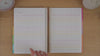 Daily teacher planner records page shown in a flip-through