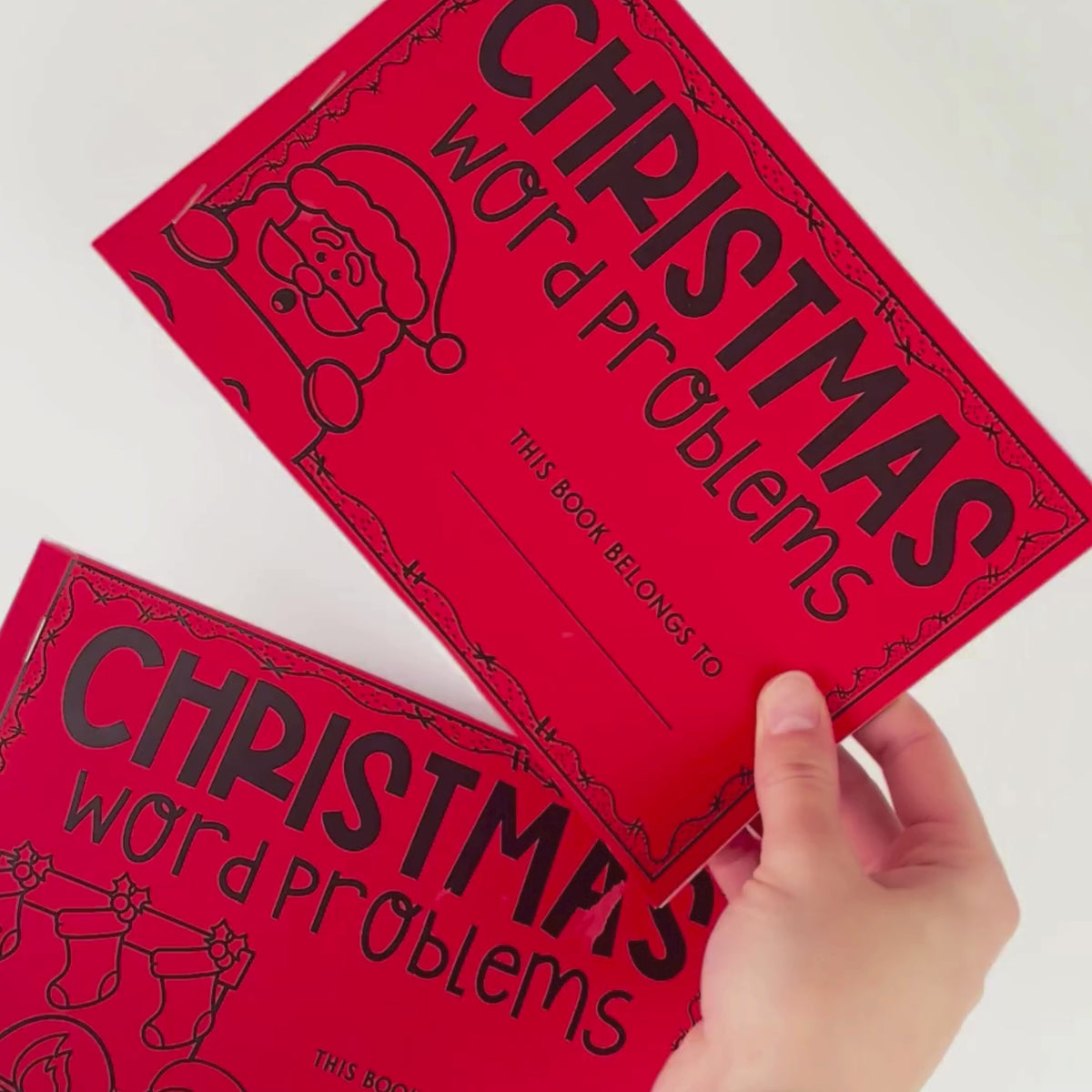Flick-through video of the 25 Christmas Word Problems Year 4 pack.