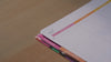 Brights teacher planner weekly spread shown in a flip-through