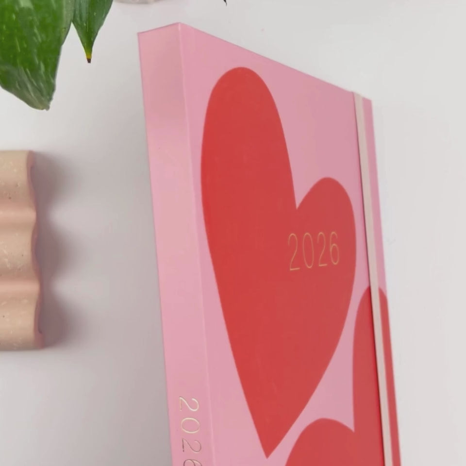 2026 Hearts Slimline Classic Weekly Teacher Planner