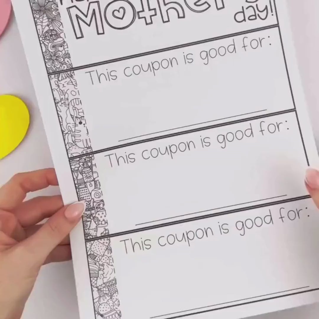 Mother's Day Coupon Book