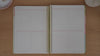 Neutrals teacher planner planning pages shown in a flip-through