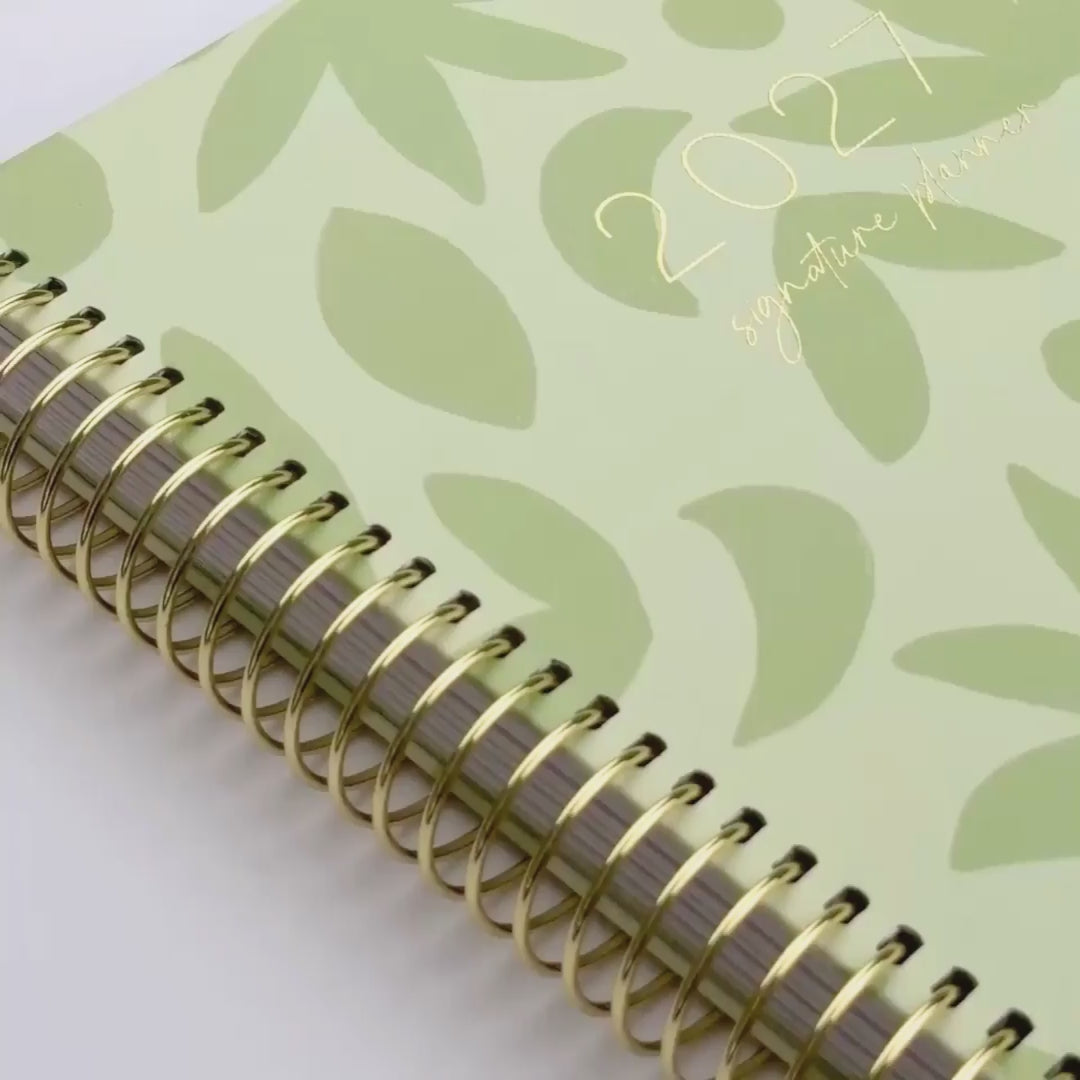 Video of Sunburst Sage artwork 2027 teacher planner 