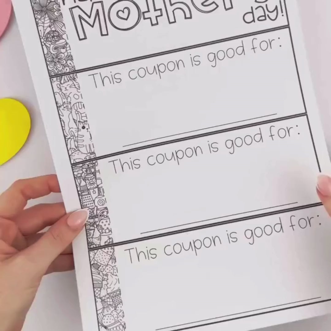 Mother's Day Coupon Book
