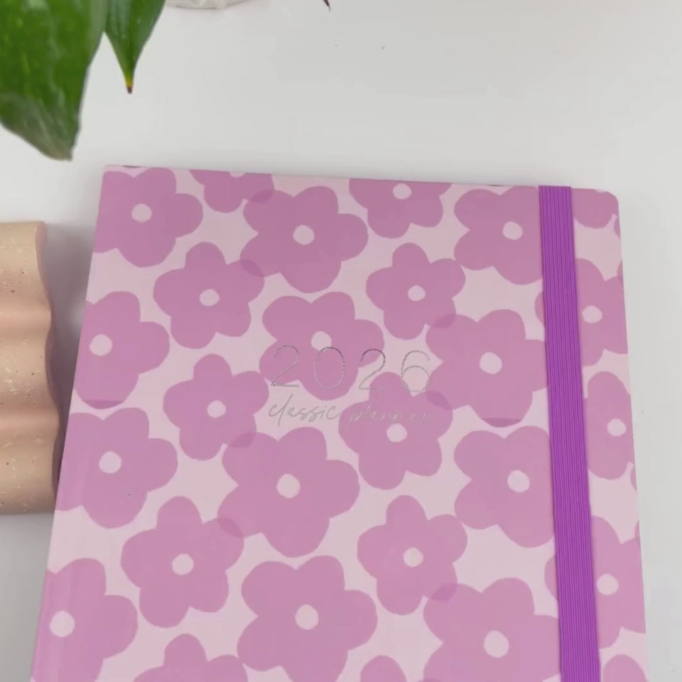 2026 Lilac Flowers Classic Weekly Teacher Planner
