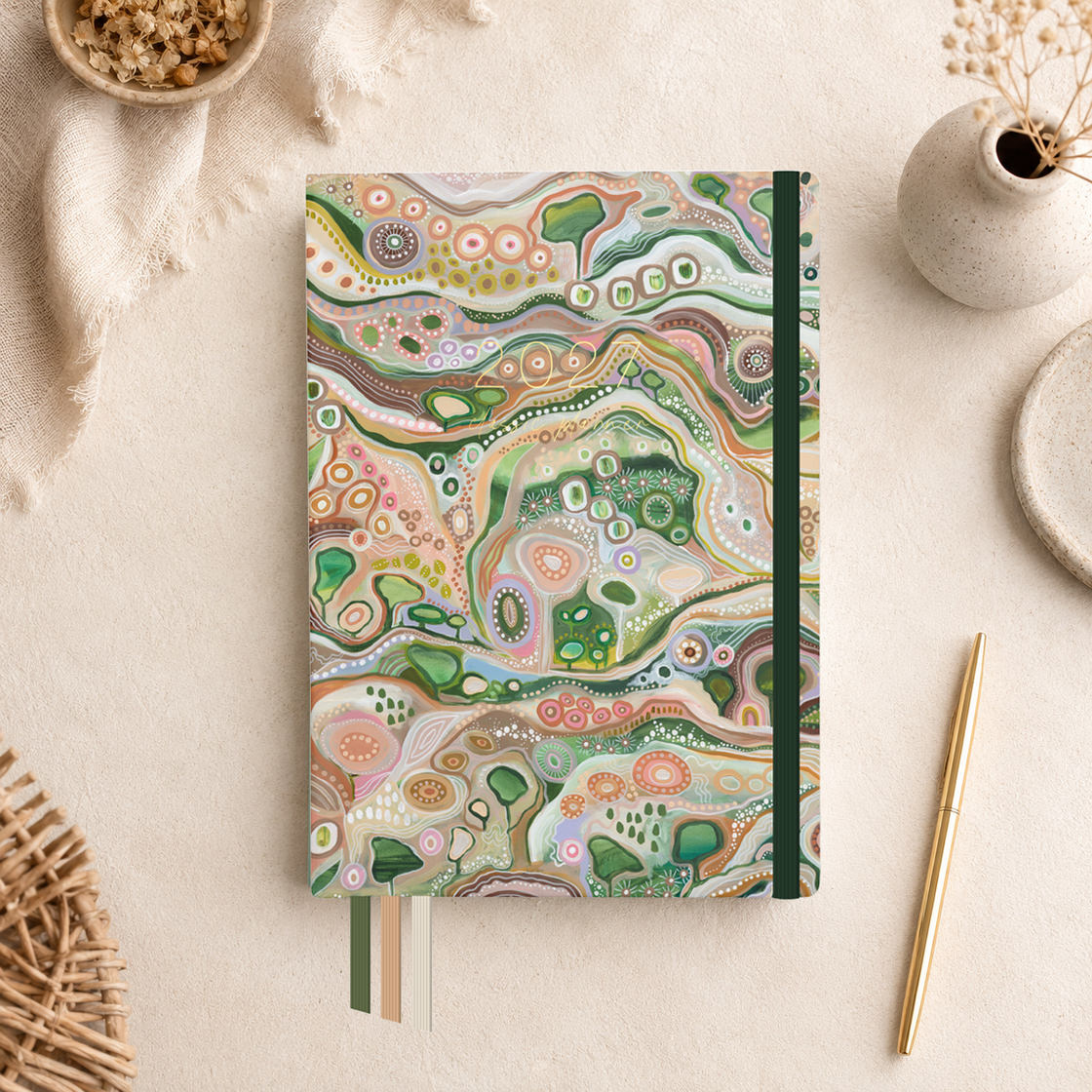 2027 Sacred Grandparent Tree Classic Weekly Teacher Planner styled lifestyle scene