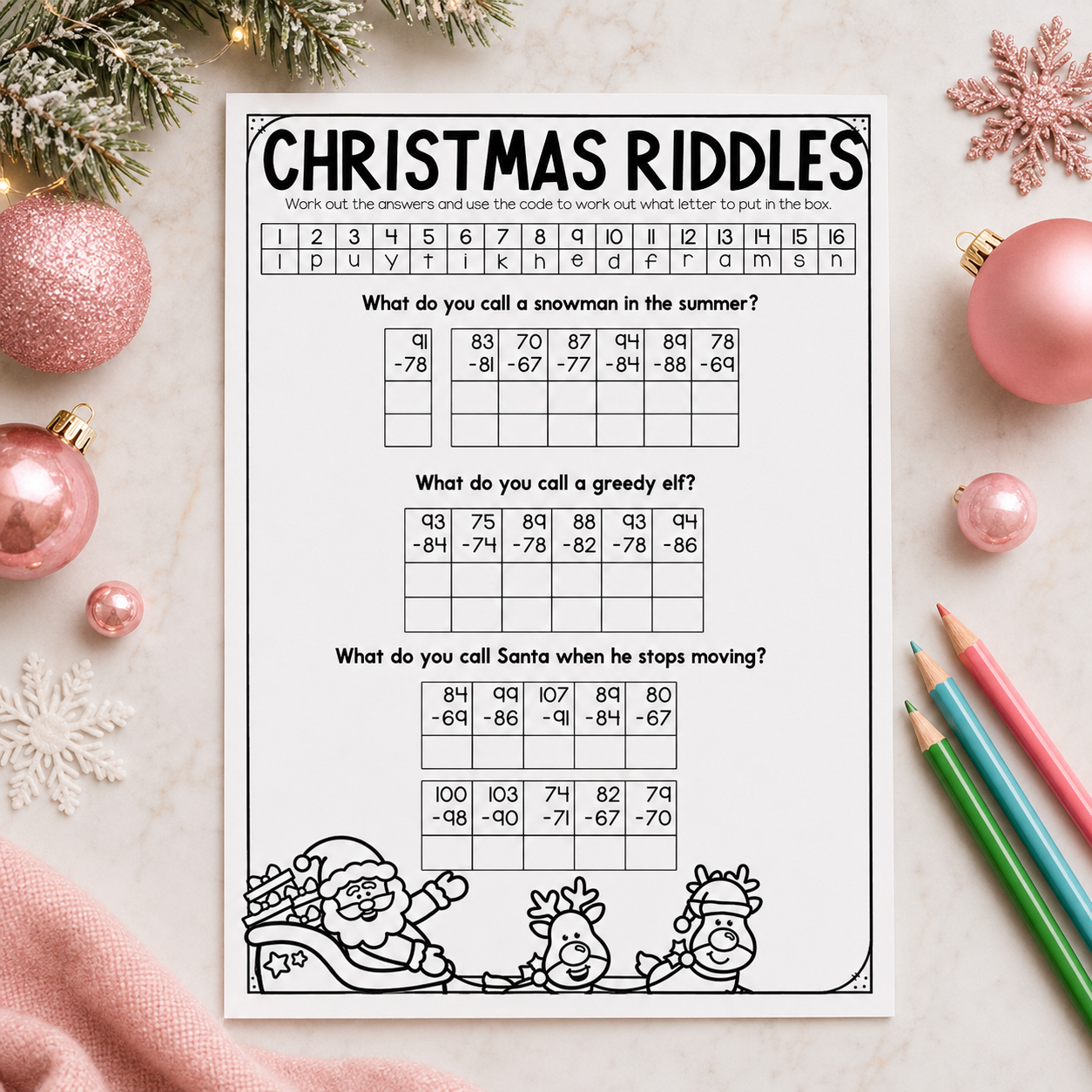 30 Christmas Riddles Year 4